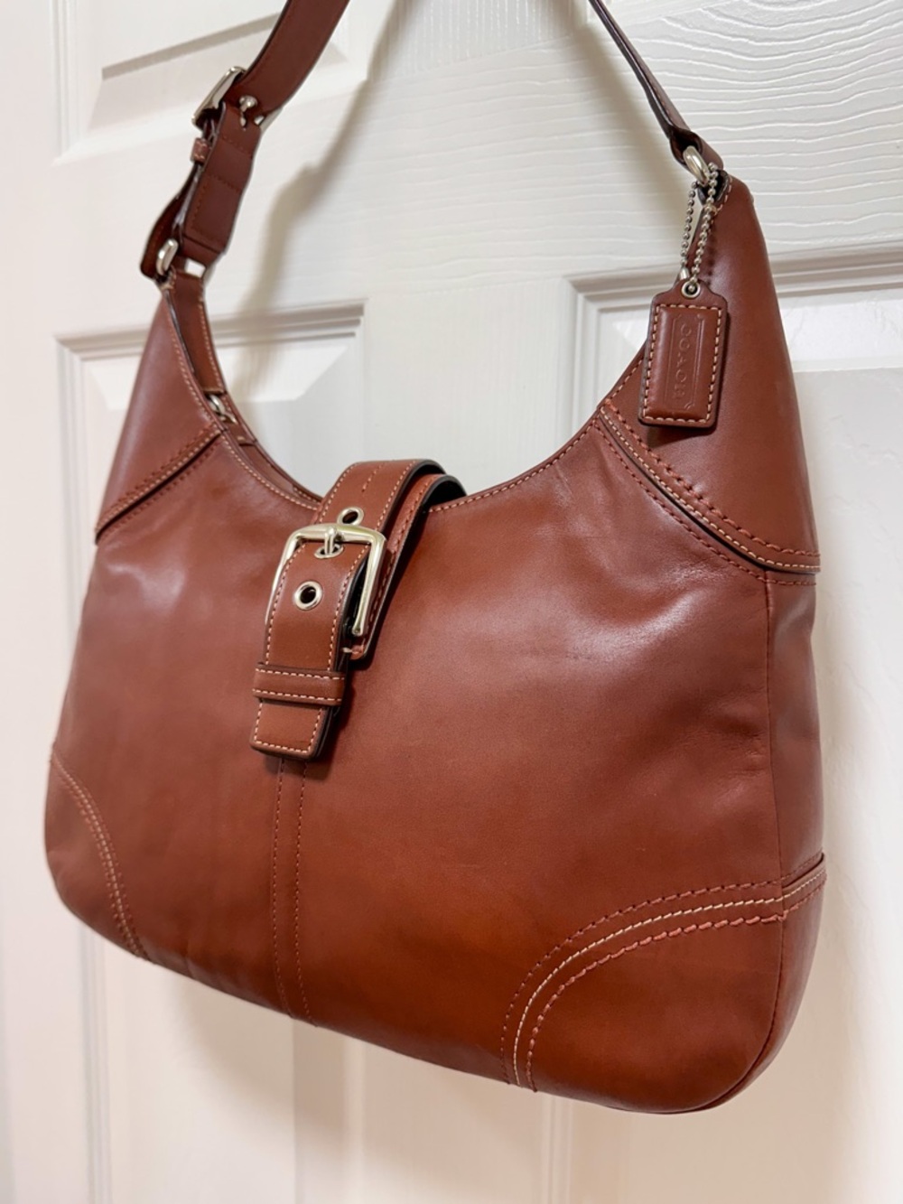 Coach Hamilton Hobo Cognac Glovetanned Leather Buckle Shoulder Bag
Y2K - Picture 4 of 16